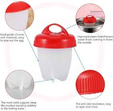 1pc Egg Cooker Silicone, Egg Cooker Without Shell Easy Eggs, Non Stick Silicone Boiled Steamer Eggies, Maker Egg Cooker BPA Free Non-Stick Eggs Poacher, Fast Poaching For Kitchen Gadgets Accessories