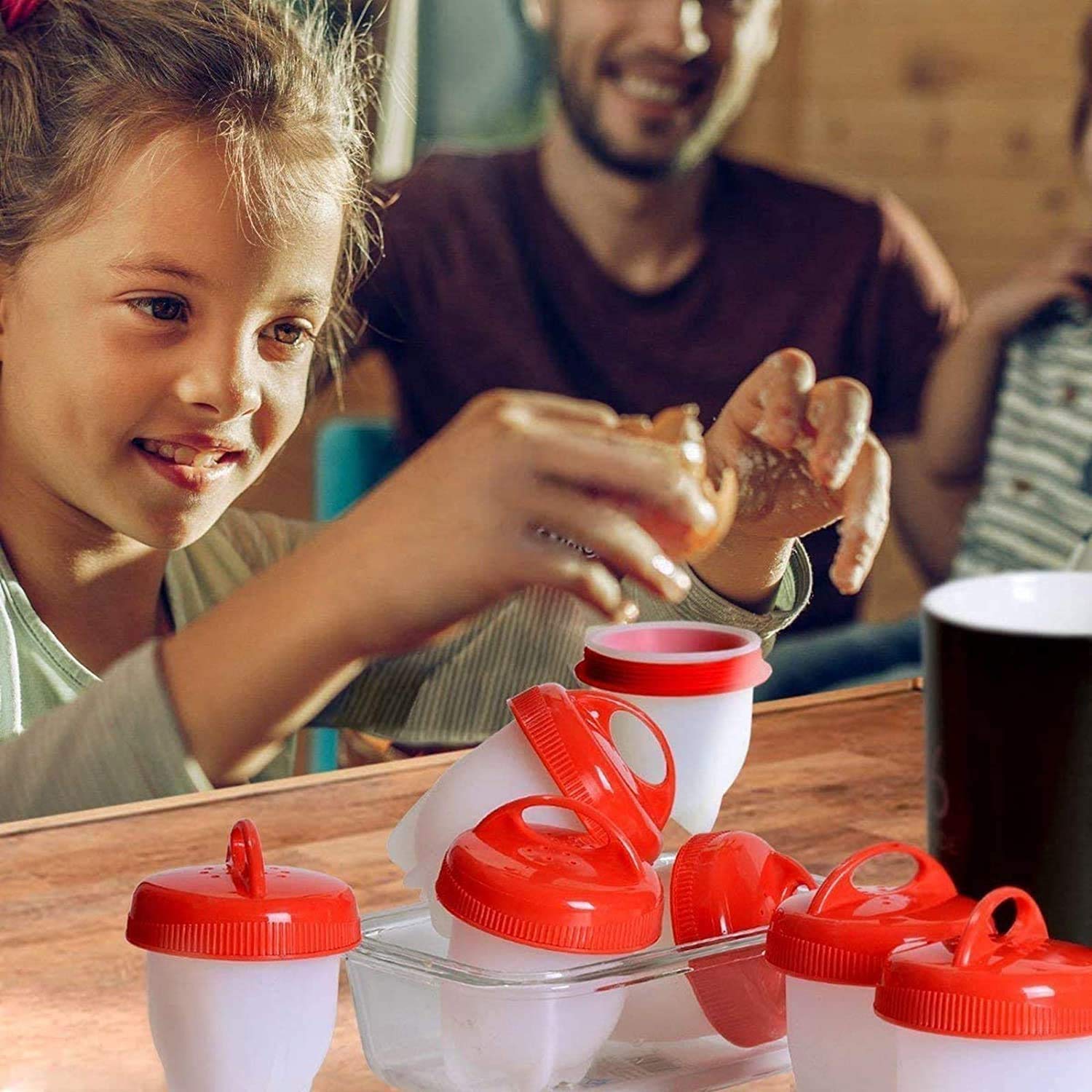 1pc Egg Cooker Silicone, Egg Cooker Without Shell Easy Eggs, Non Stick Silicone Boiled Steamer Eggies, Maker Egg Cooker BPA Free Non-Stick Eggs Poacher, Fast Poaching For Kitchen Gadgets Accessories