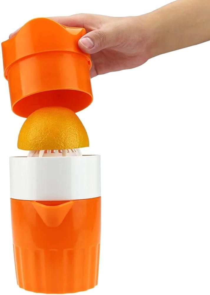 1pc Plastic Orange Juicer, Extract juice out of orange, pineapple, grapes, sweet lime, water melon, pomegranate, palak, tomato
