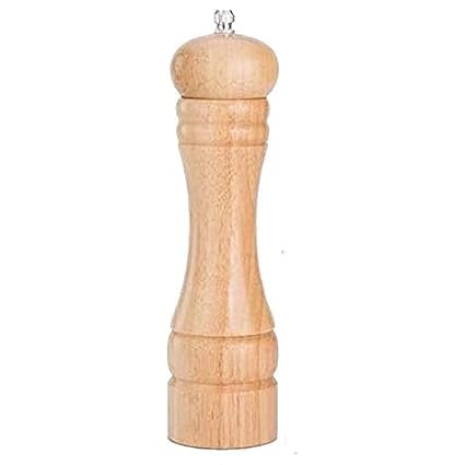 Pepper grinder small. . Crafted from high-quality wood, this sturdy grinder offers durability and style for any occasion. With a simple twist of the knob at the top