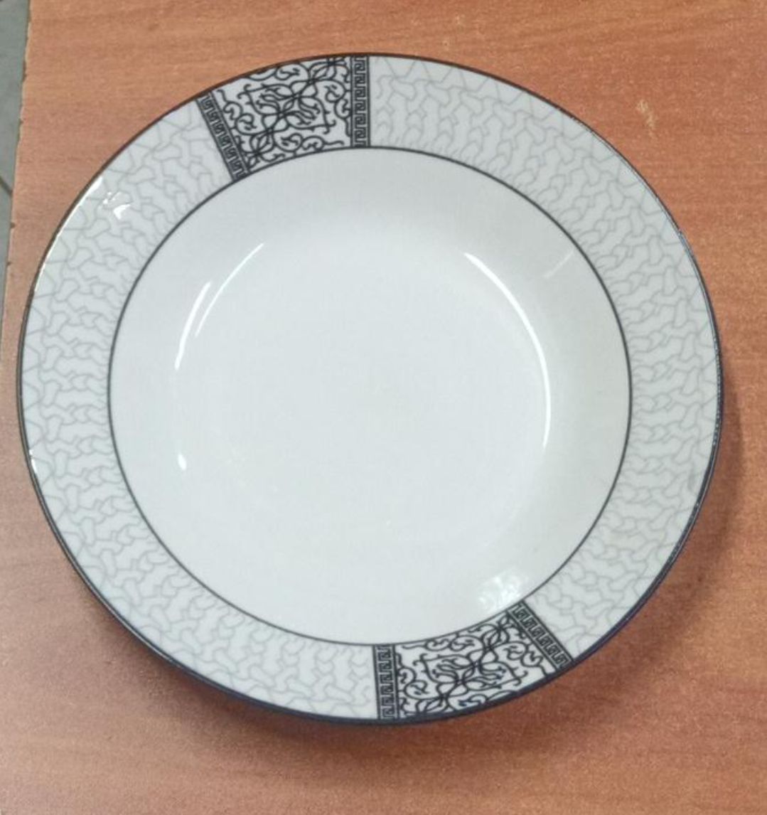 6pc ceramic v shaped mesh soup plate can be used for both home office or hotel to serve your foods