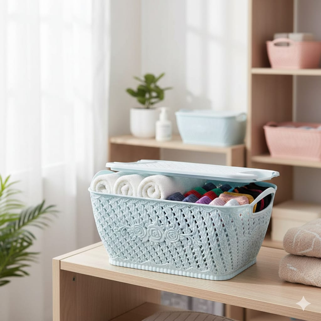 Multi-purpose home organiser basket ,perfect for storing your onions tomatoesand also your linens and your kids toys