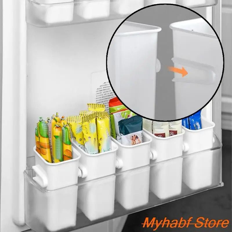2pcs Fridge Organizer Food Fresh Storage Box Refrigerator Side Door Vegetable Fruit Spice Organizer Food Container Kitchen Storage