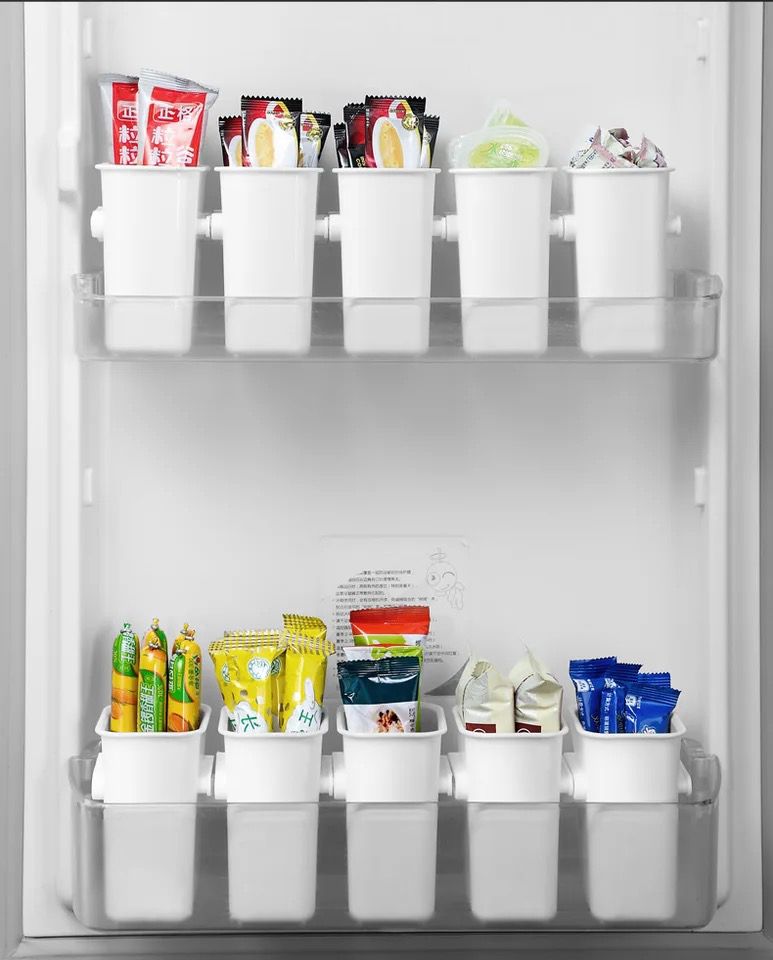 2pcs Fridge Organizer Food Fresh Storage Box Refrigerator Side Door Vegetable Fruit Spice Organizer Food Container Kitchen Storage