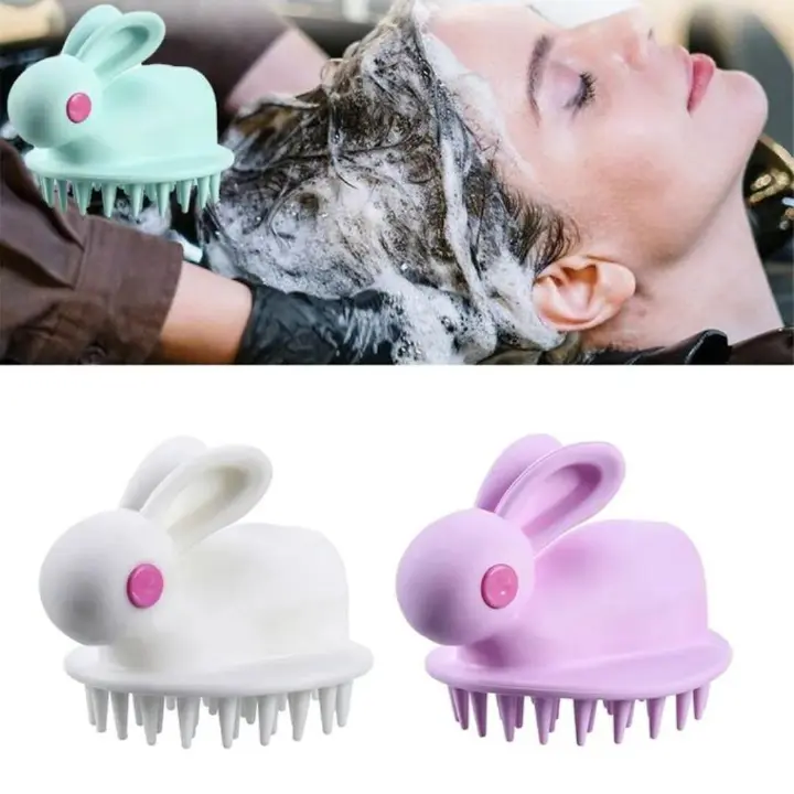Rabbit Shape Bathing brush and Scalp Massager Hair Shower Brush Shampoo Brush