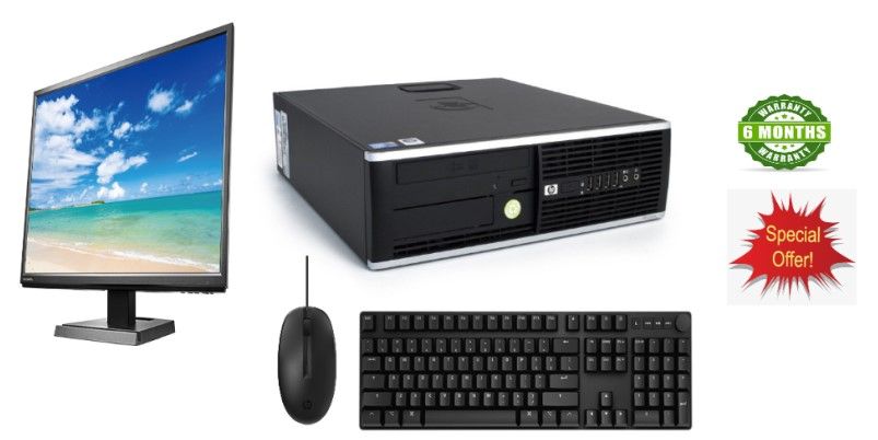 SUPER HOT SALE: Refurbished HP Compaq Pro 600G1 SFF Desktop i5 (3.0GHz, 4 Cores), 8GB RAM, 500GB HDD, USB 3.0, Windows 10, DVD Multi, 21" Full HD I-O Data Monitor with HDMI, Flicker-Free, Earphon