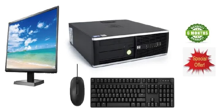 SUPER HOT SALE: Refurbished HP Compaq Pro 600G1 SFF Desktop i5 (3.0GHz, 4 Cores), 8GB RAM, 500GB HDD, USB 3.0, Windows 10, DVD Multi, 21" Full HD I-O Data Monitor with HDMI, Flicker-Free, Earphon