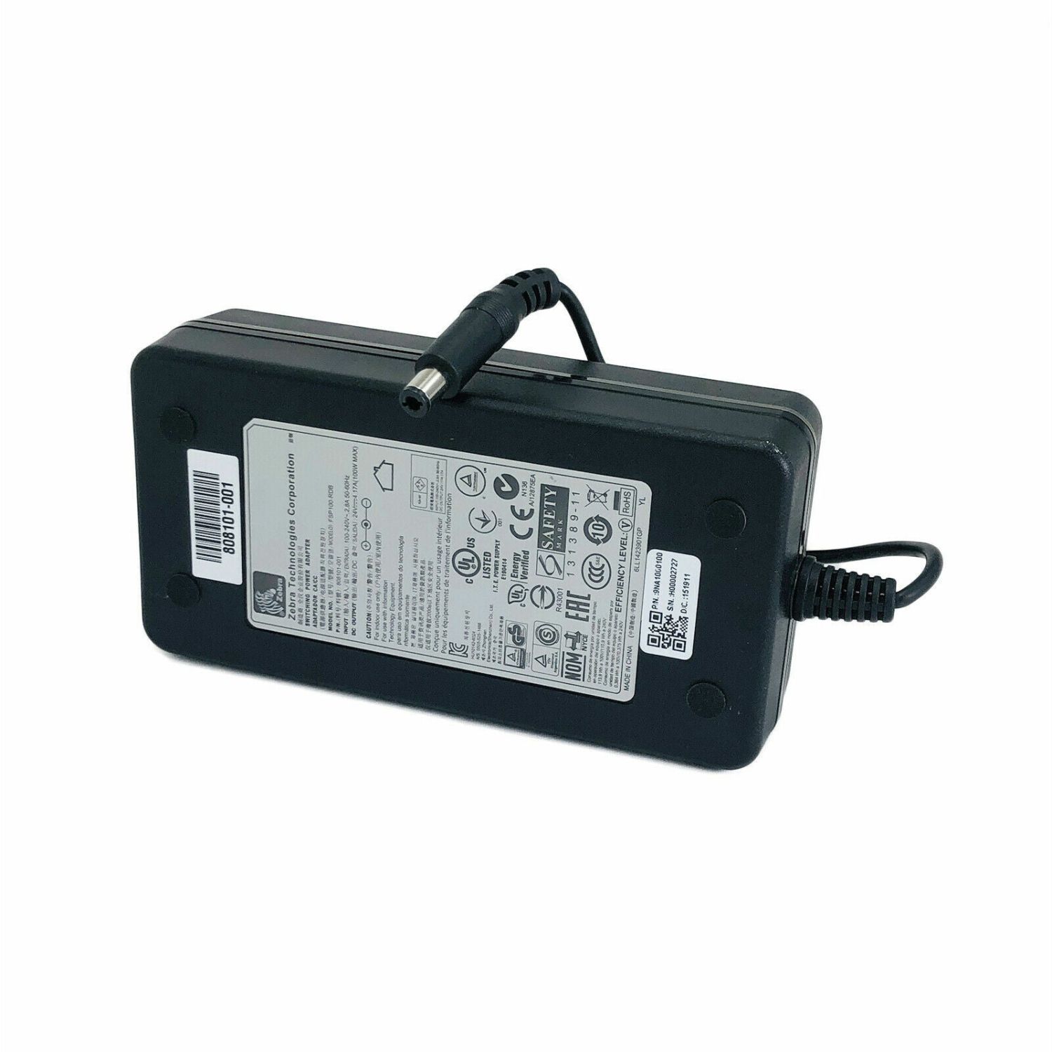 High-Performance 19.5V 10.3A Universal AC Power Adapter for Zebra Printers, Laptops, and Other Compatible Devices with Durable Design and Safety Certifications