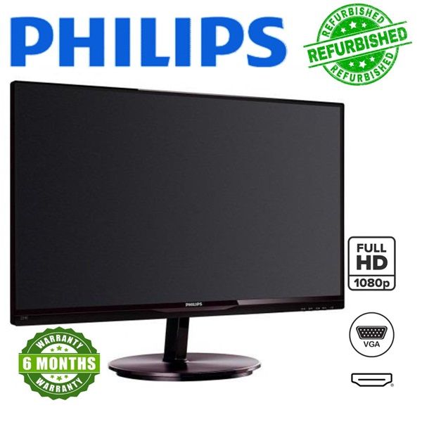 HOT SALE Philips Refurbished 224E Soft Blue Monitor: 21.5" Full HD AH-IPS Display, 16:9 Aspect Ratio, VGA & DVI-D Inputs, SmartImage Lite, 250 cd/m² Brightness, 14ms Response Time