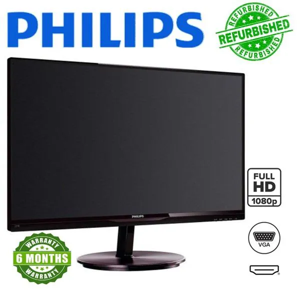 HOT SALE Philips Refurbished 224E Soft Blue Monitor: 21.5" Full HD AH-IPS Display, 16:9 Aspect Ratio, VGA & DVI-D Inputs, SmartImage Lite, 250 cd/m² Brightness, 14ms Response Time