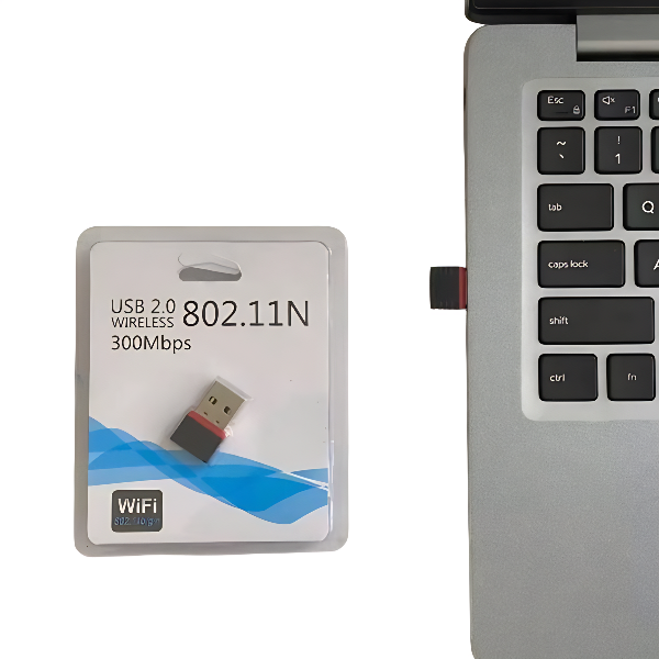 High-Speed Wireless 11N USB Adapter with Enhanced Range and Compatibility for Seamless Connectivity - Up to 300 Mbps, USB 2.0, Backward Compatible with 802.11b/g/n Standards