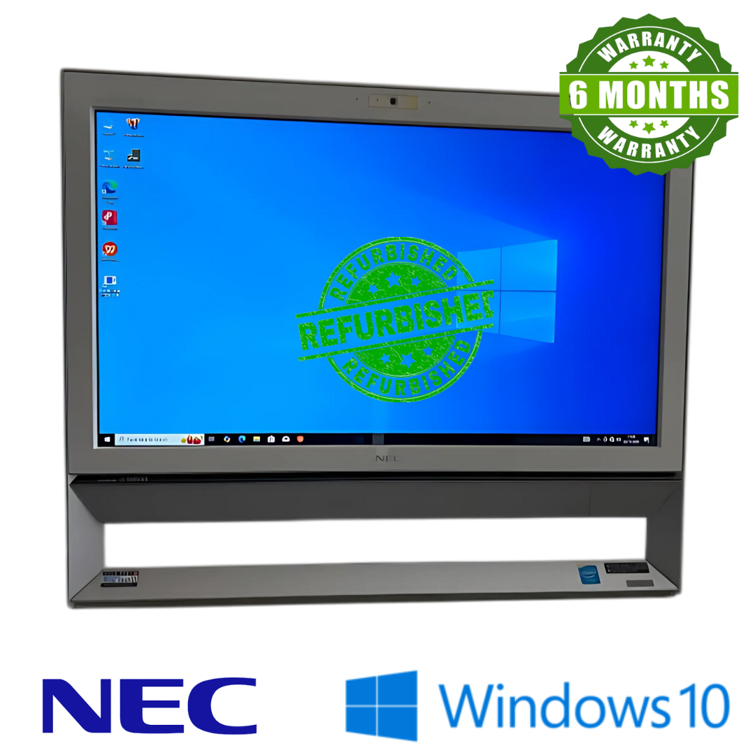 Refurbished NEC All-in-One PC - Celeron - 4GB RAM, 500GB HDD, Windows 10 Preinstalled -  Yamaha Sound -Compact & Efficient Desktop Solution