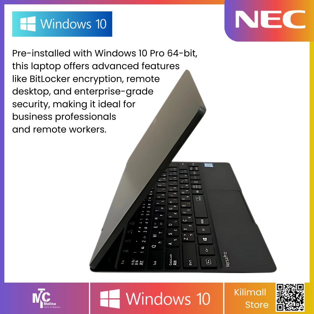 REFURBISHED NEC VKT13 - Refurbished  Laptop Intel Core i5-8200Y @1.30GHz (4 CPUs, Boost to 1.60GHz) 8GB RAM 128GB SSD 12" Display Windows 10 Pro