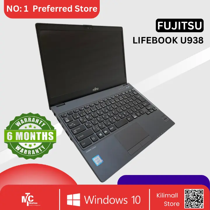 FUJITSU U938 Ultra-Portable Laptop – Intel Core i5-7200U, 2.7GHz, 8GB RAM, 256GB SSD, Touchscreen, Lightweight Business Notebook