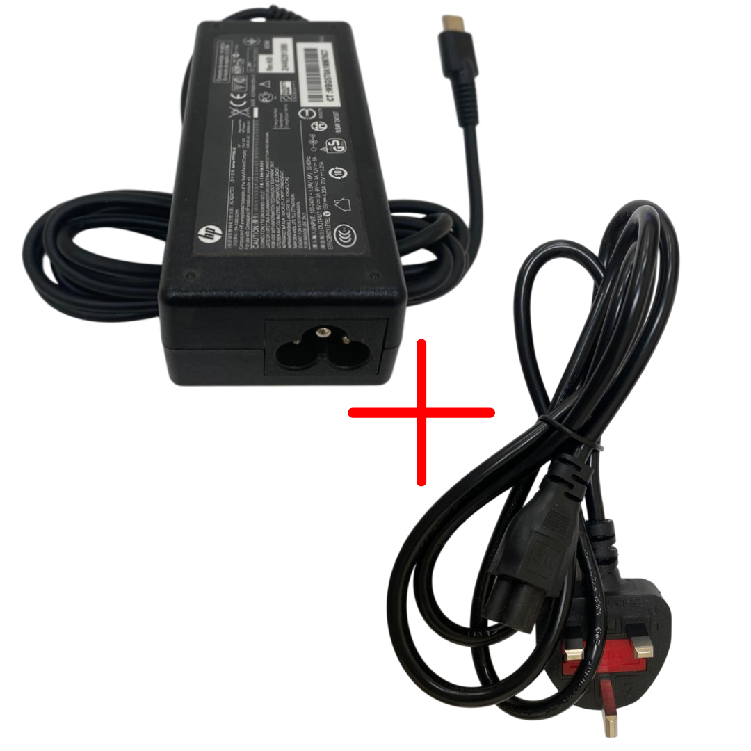 HP 65W Laptop Charger - AC Power Adapter, 19.5V Output, Compatible with HP Laptops