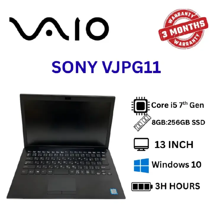 REFURBISHED SONY VJPG11 Laptop - Intel Core i5-7200U @ 2.50GHz (4 CPUs), 8GB RAM, 256GB SSD, Windows 10 - Sleek and Powerful Performance Notebook Laptop