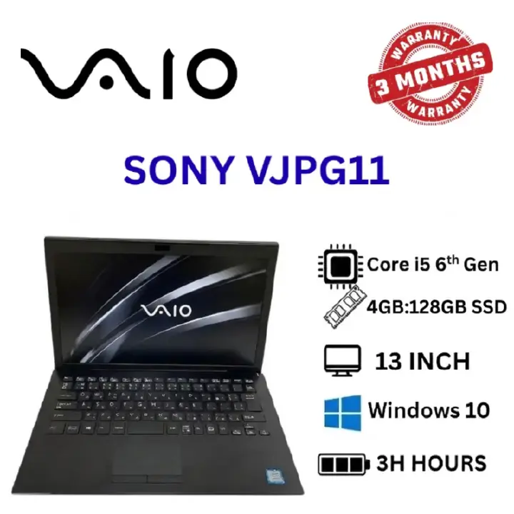 REFURBISHED SONY VJP Laptop - Intel Core i5-6200U @ 2.50GHz (4 CPUs), 4GB RAM, 128GB SSD, Windows 10 - Sleek and Powerful Performance Notebook Laptop