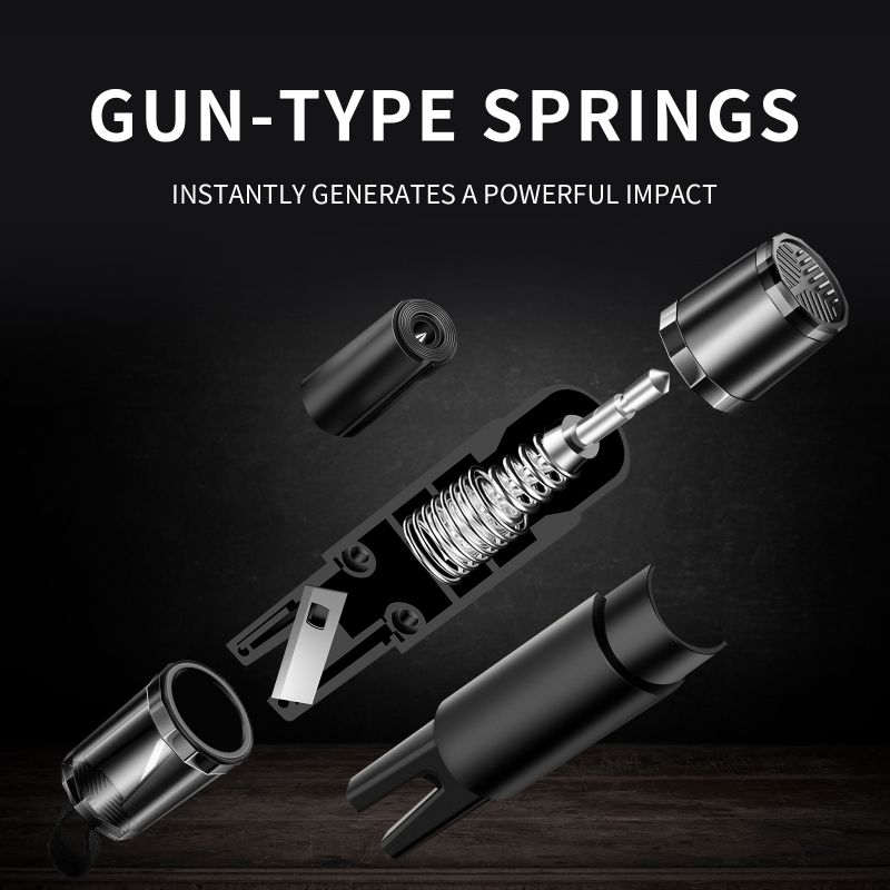 2IN1 EMERGENCY SAFETY HAMMER CAR GLASS BREAKER AND SEAT BELT CUTTER WINDOW BREAKER SEATBELT CUTTER CAR WINDOW BREAKER SAFE HAMMER EMERGENCY ESCAPE TOOL