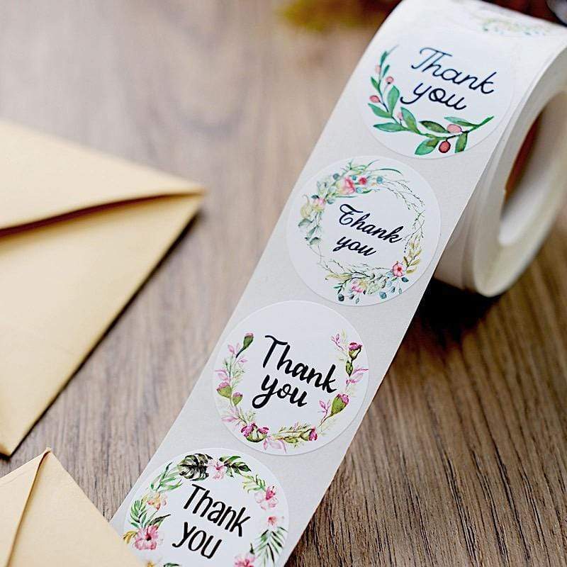 Thank You Sticker notes roll each roll has 500 stickers Thank-You Stickers roll Pack Suitable for Packaging, envelopes, Gift Bags, Boxes