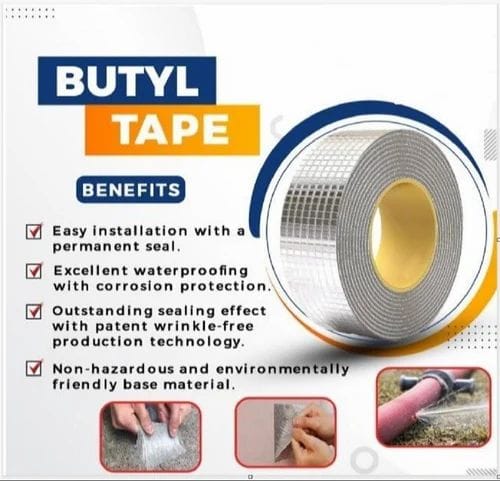 Strong Tape Butyl Seal Rubber Aluminum Foil Waterproof Tape Repair Permanent Weather Resistant Seal for Leaks and Repairs