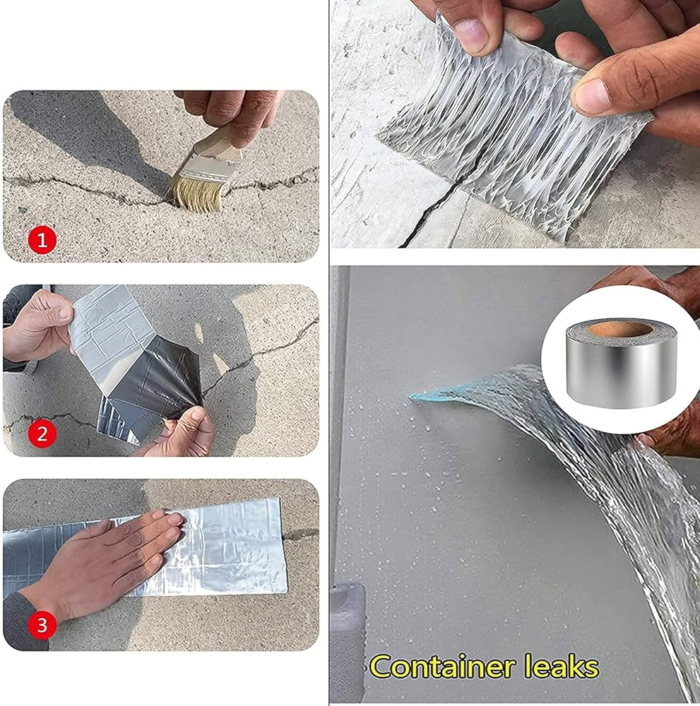 Strong Tape Butyl Seal Rubber Aluminum Foil Waterproof Tape Repair Permanent Weather Resistant Seal for Leaks and Repairs