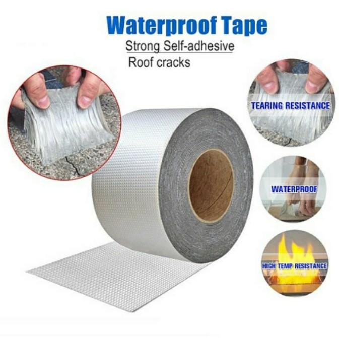 Strong Tape Butyl Seal Rubber Aluminum Foil Waterproof Tape Repair Permanent Weather Resistant Seal for Leaks and Repairs