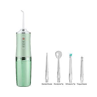 Portable Dental Water Jet Oral Irrigator - 3 Modes, 4 Nozzles USB Rechargeable Water Flosser for Braces & Oral Hygiene