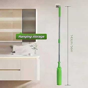 New upgrade 144cm pocket wringing mop Easy Squeeze Twist Design for Wet Mopping | Household Cleaning Tool for Tile, Linoleum, Laminate Floors | Extendable Metal Handle