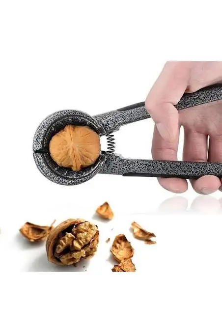 Black Cast iron walnut pliers Walnut Cracker and Nut Cracker, Black Stainless Steel Walnut and Nut Cracker, Durable Stainless Steel Body,