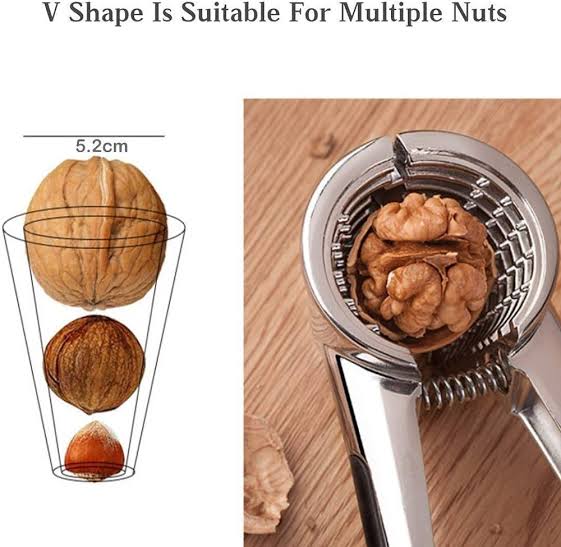 Black Cast iron walnut pliers Walnut Cracker and Nut Cracker, Black Stainless Steel Walnut and Nut Cracker, Durable Stainless Steel Body,