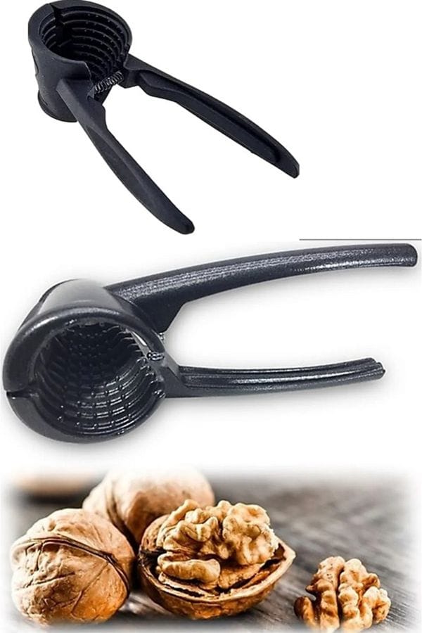 Black Cast iron walnut pliers Walnut Cracker and Nut Cracker, Black Stainless Steel Walnut and Nut Cracker, Durable Stainless Steel Body,