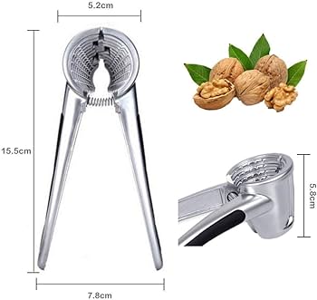 Black Cast iron walnut pliers Walnut Cracker and Nut Cracker, Black Stainless Steel Walnut and Nut Cracker, Durable Stainless Steel Body,