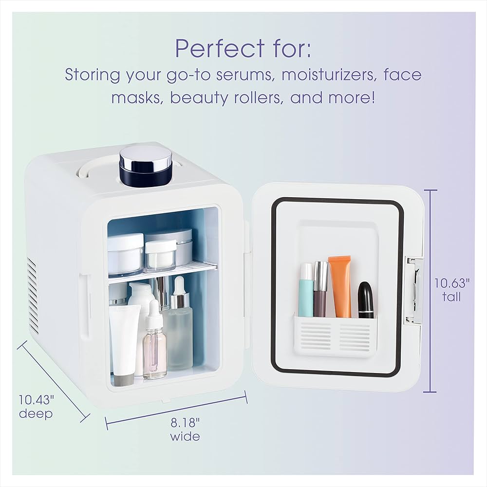 4L Portable Beauty car fridge with mirror and duo power option (car cigar DC power or AC power)