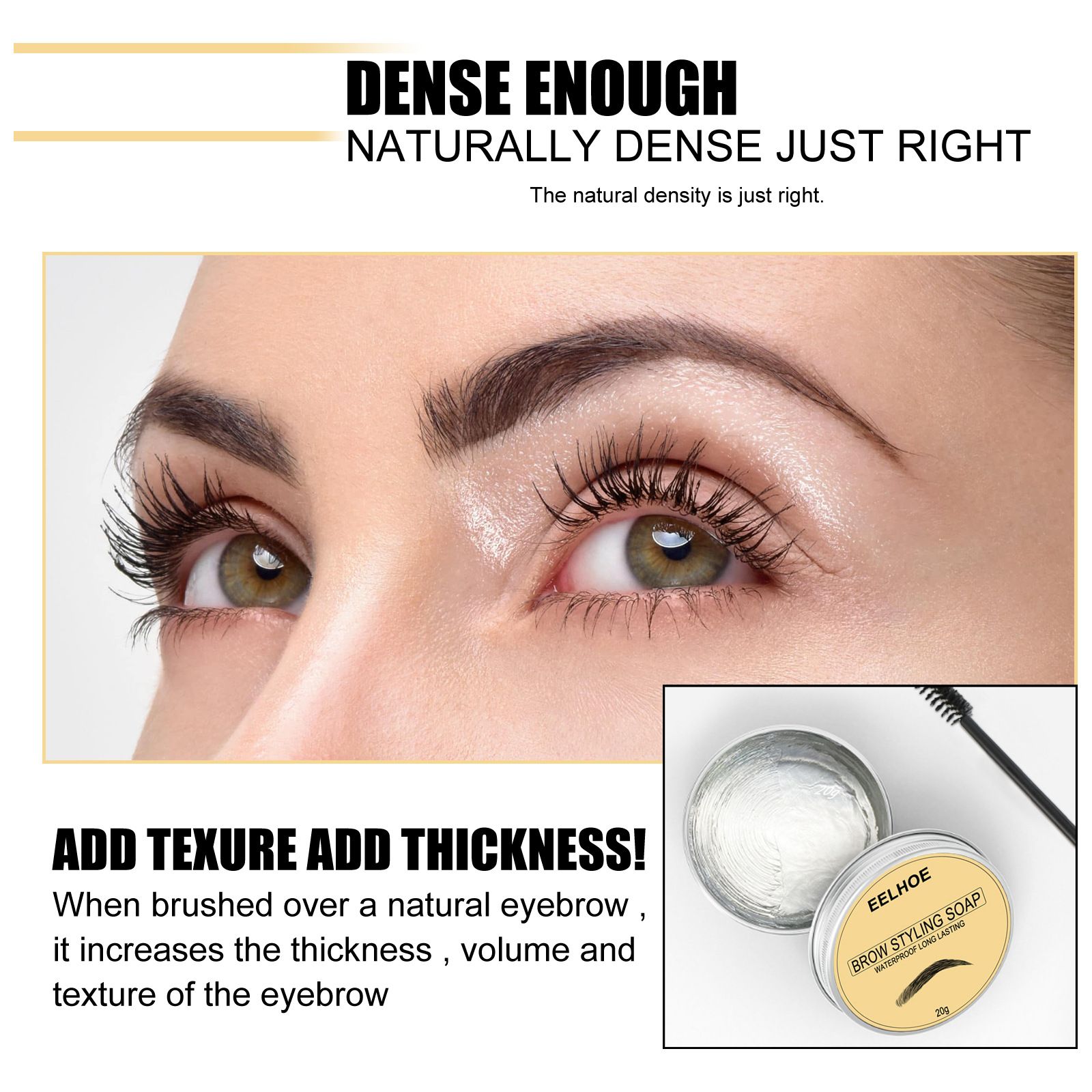Waterproof 3D Eyebrow Styling Cream Natural Wild Brow Pomade Setting Gel Wax Quick-drying Makeup Eyebrow Sculpt Soap view 4