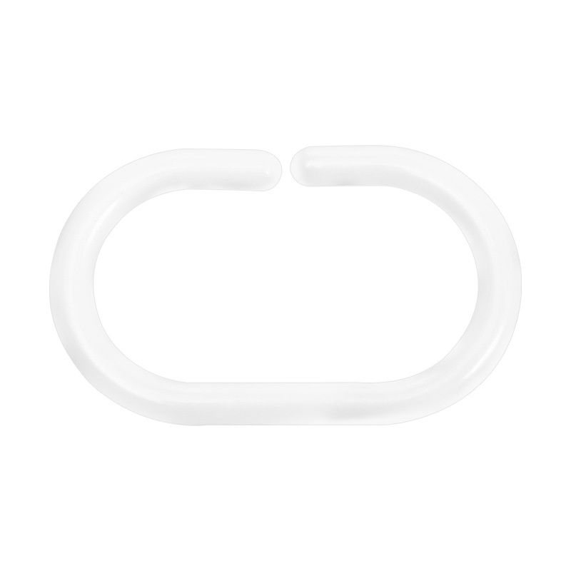 24 Pieces Shower Curtain Hook Bathroom Bathing Drape Hanger Rings Plastic Removable Blind Loop Household Replacement