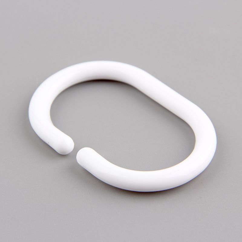24 Pieces Shower Curtain Hook Bathroom Bathing Drape Hanger Rings Plastic Removable Blind Loop Household Replacement