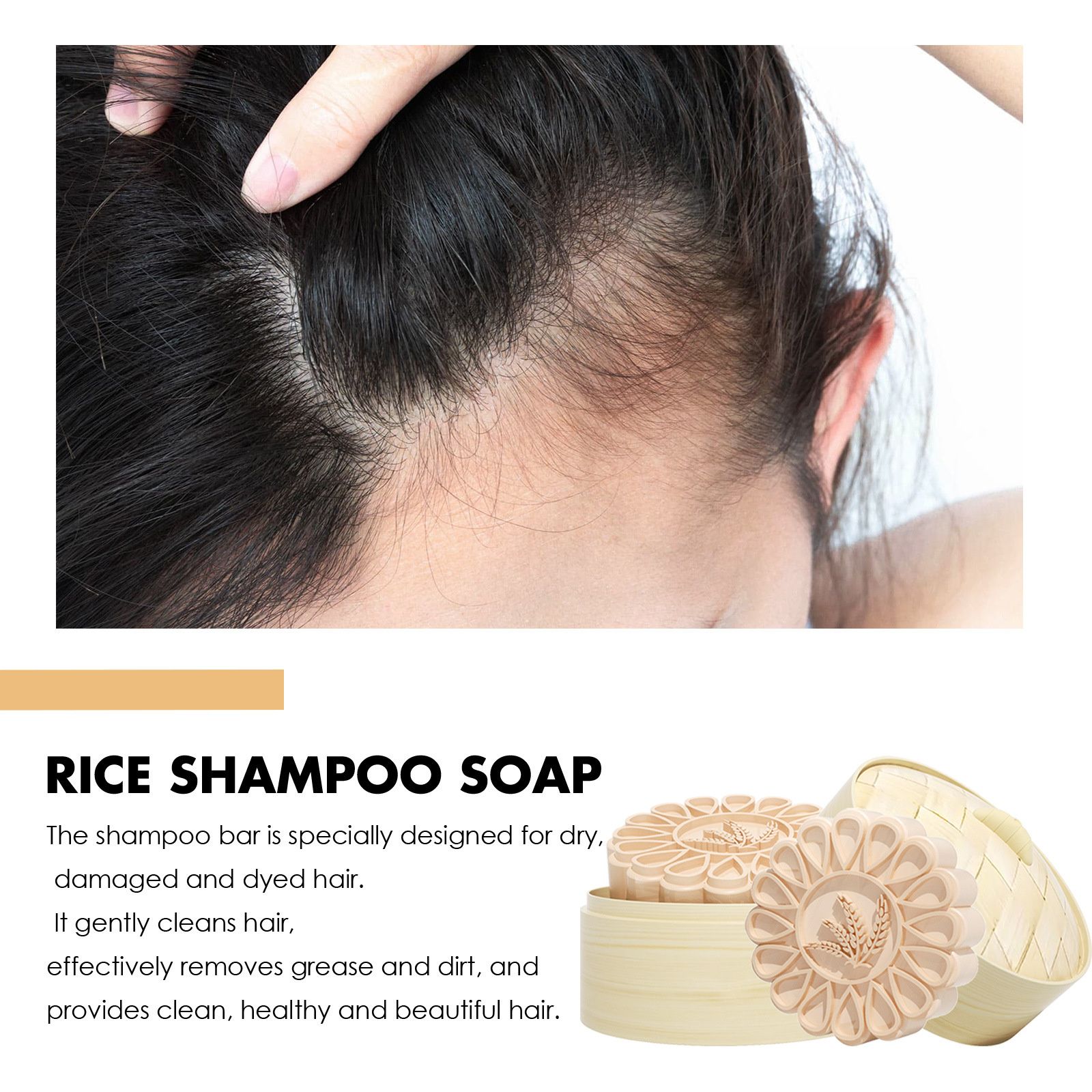 EELHOE rice anti shedding shampoo moisturizes the scalp, cleanses hair, repairs damaged hair, nourishes and solidifies hair. Shampoo