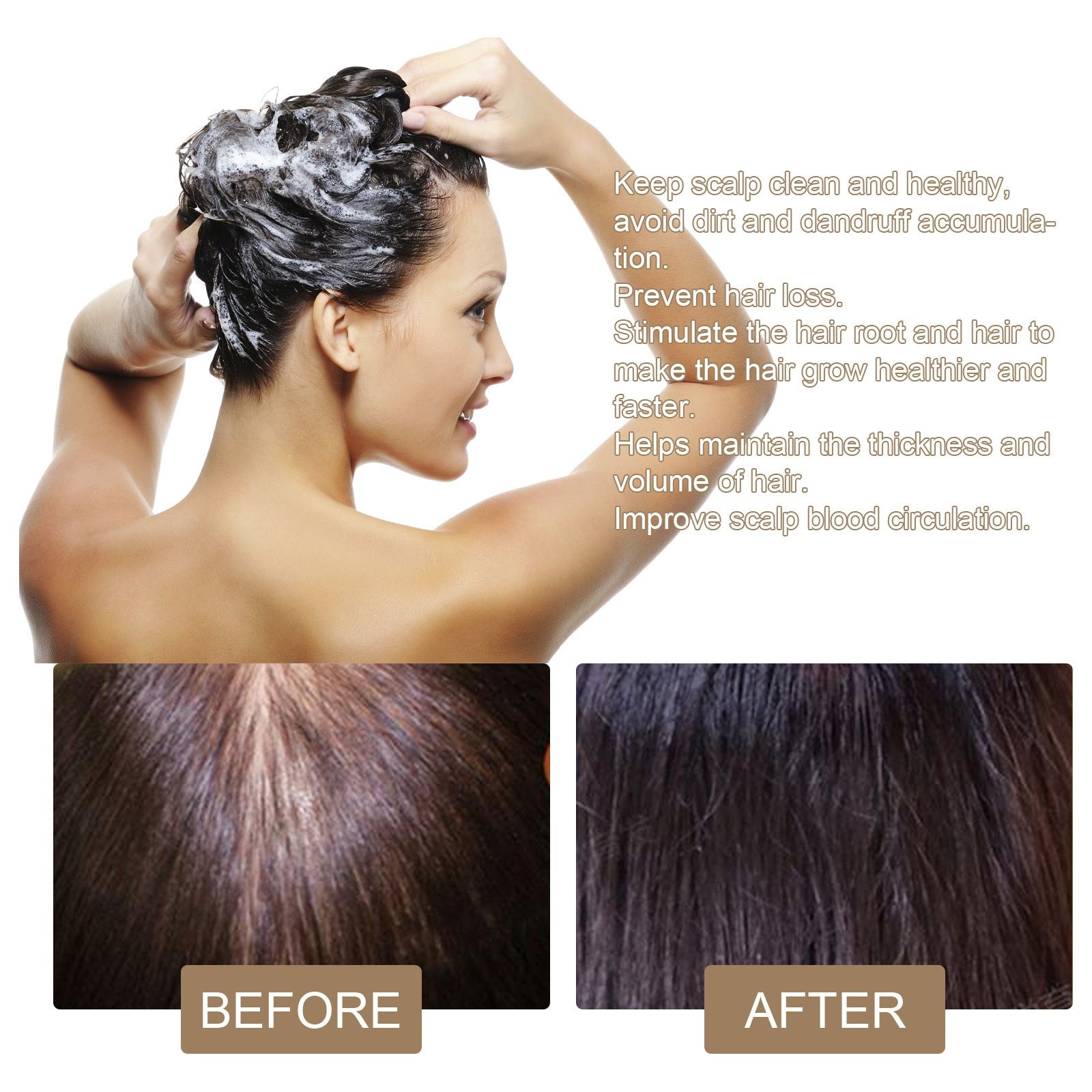 EELHOE Rice Anti Hair Loss Shampoo for Hair Firming, Hair Strengthening, Cleaning, Nourishing, Rooting, Nourishing, Hair Care