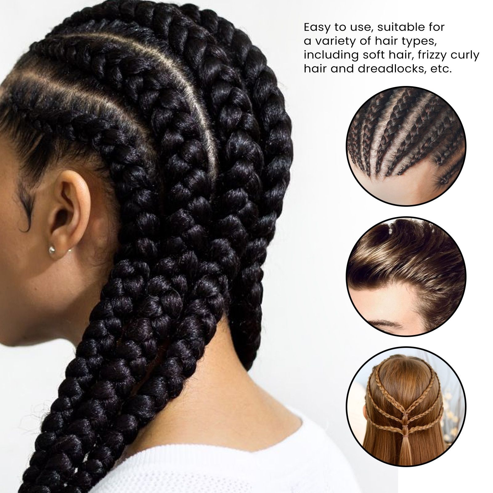 EELHOE Dirty Braid Gel Hair Wax Long lasting Anti shedding Moisturizing Dirty Braid Shaping Natural Gloss Styling Gel Hair Wax