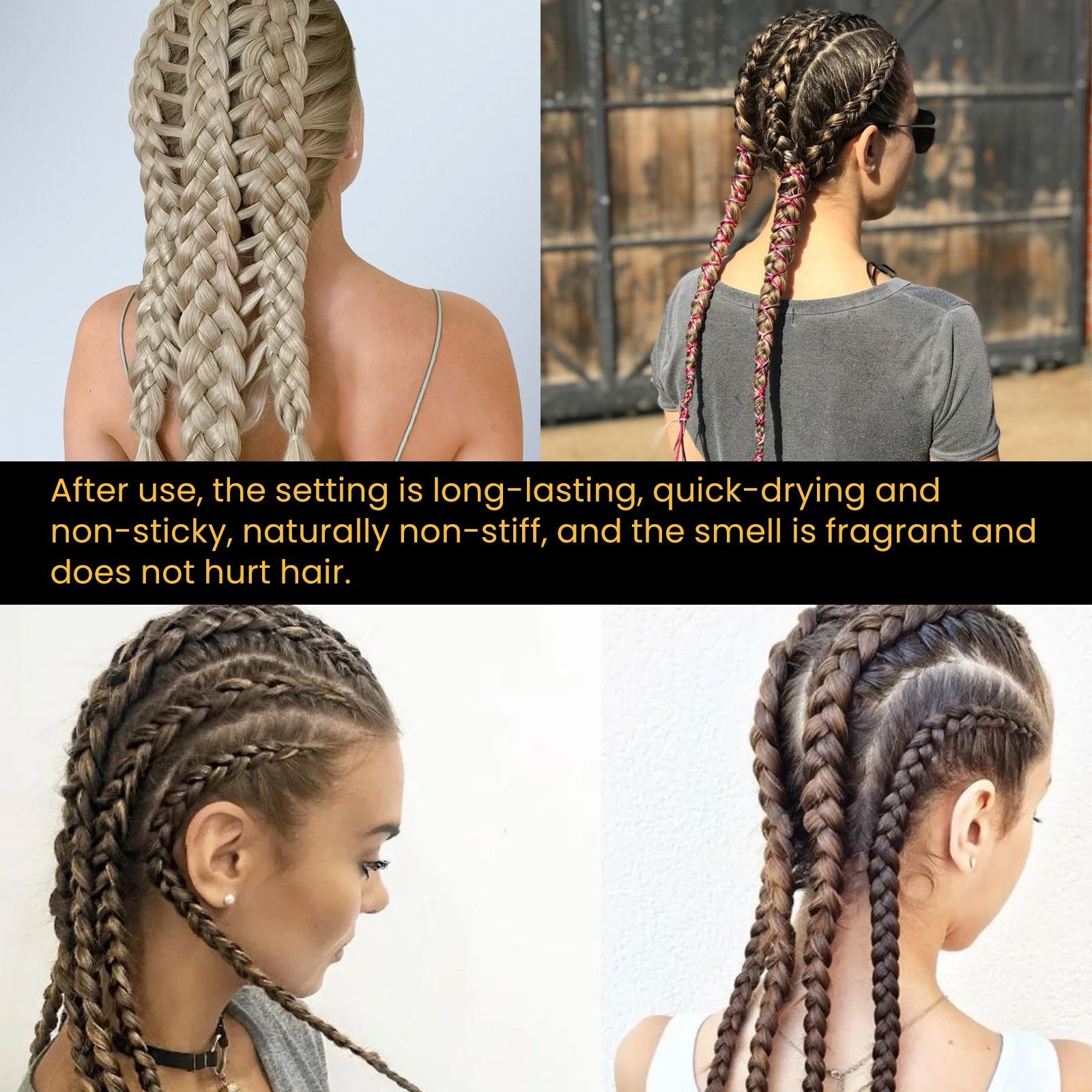 EELHOE Dirty Braid Gel Hair Wax Long lasting Anti shedding Moisturizing Dirty Braid Shaping Natural Gloss Styling Gel Hair Wax