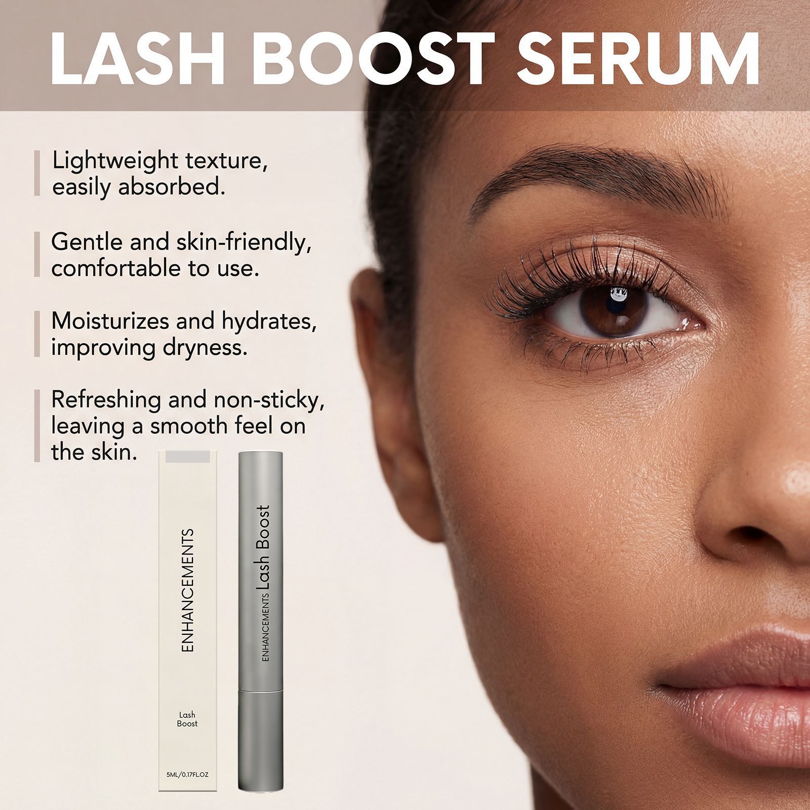 Daily gentle moisturizing mascara for the eyes, natural curling and smooth eyelash roots, beautiful makeup, easy to apply and apply
