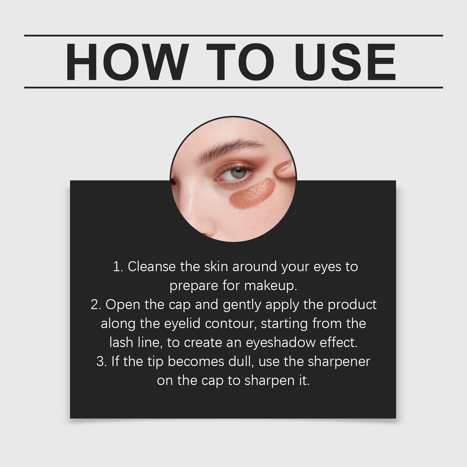 Eye shadow stick series with makeup is natural, silky, smooth, convenient, and easy to use for daily appointments. eye shadow stick is easy to use view 6