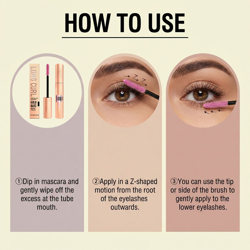 Colorful curling eye black, pink natural long-lasting setting waterproof non-smudging eye black, eye makeup product view 5