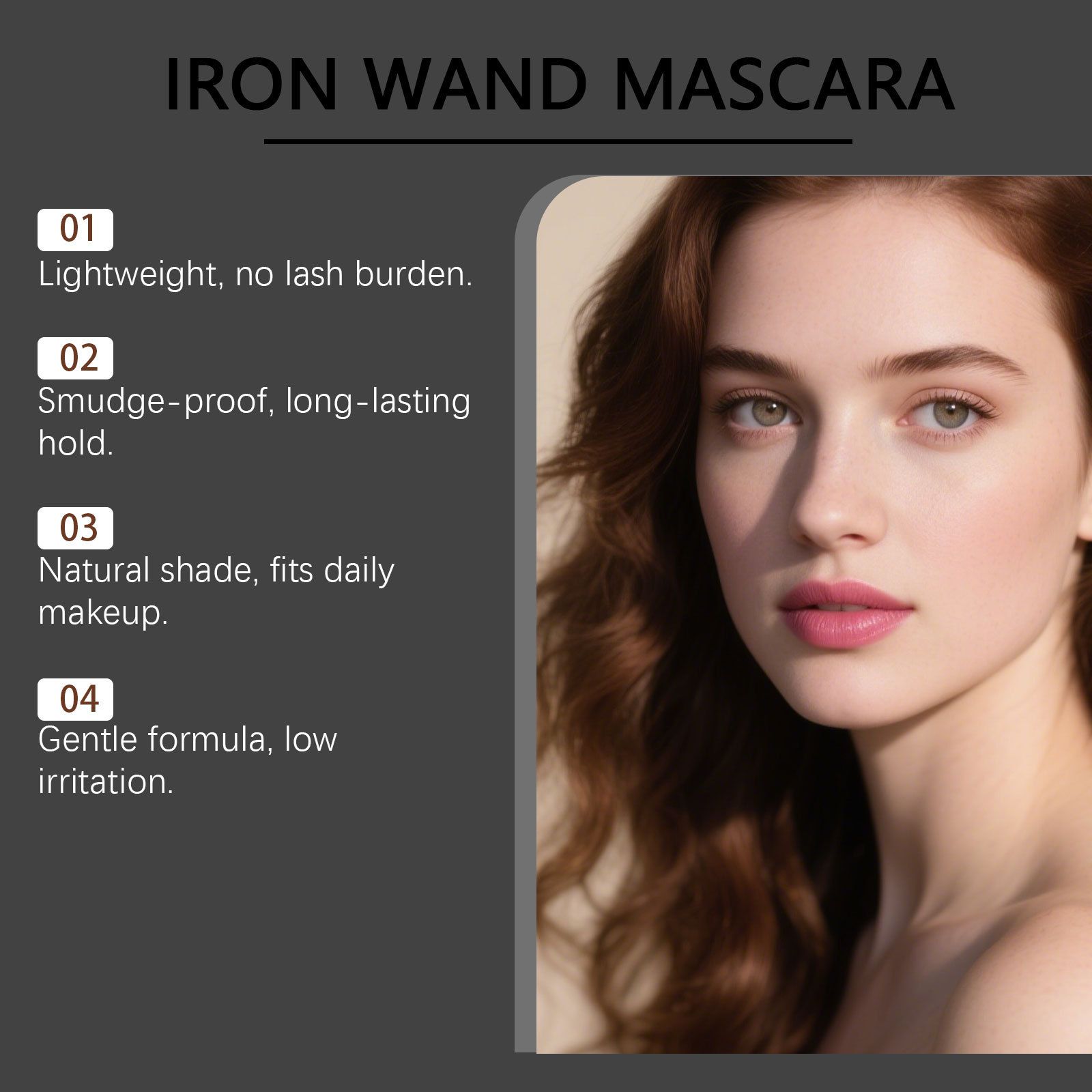 zephoco brown waterproof curling eye black, with beautiful and natural makeup, curling and not easy to lose makeup view 3