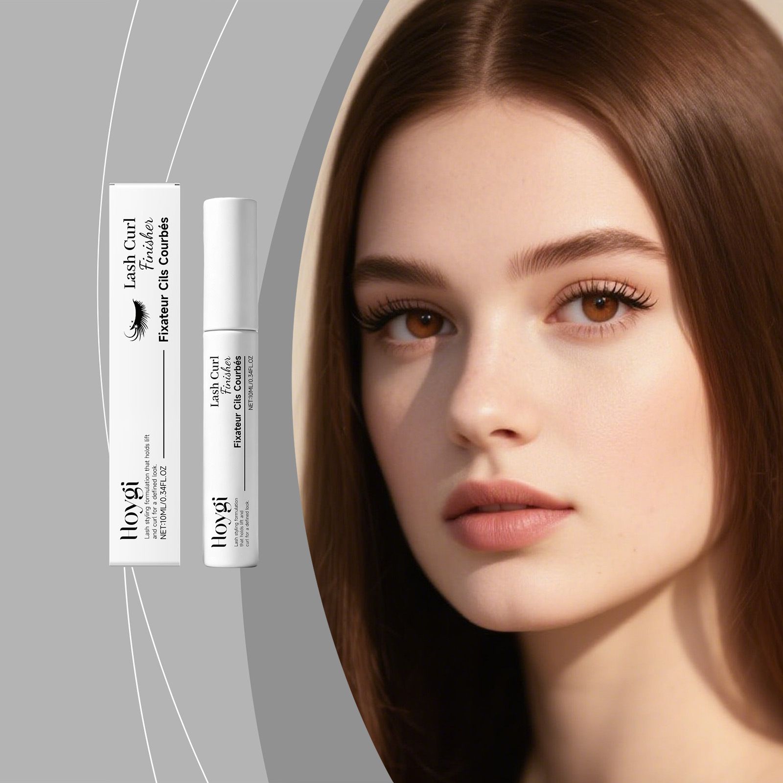 HOYGI Mascara Curl Fixing Liquid - Quick-drying, non-smudging, natural-looking, long-lasting, makeup-proof, and perfect for everyday wear