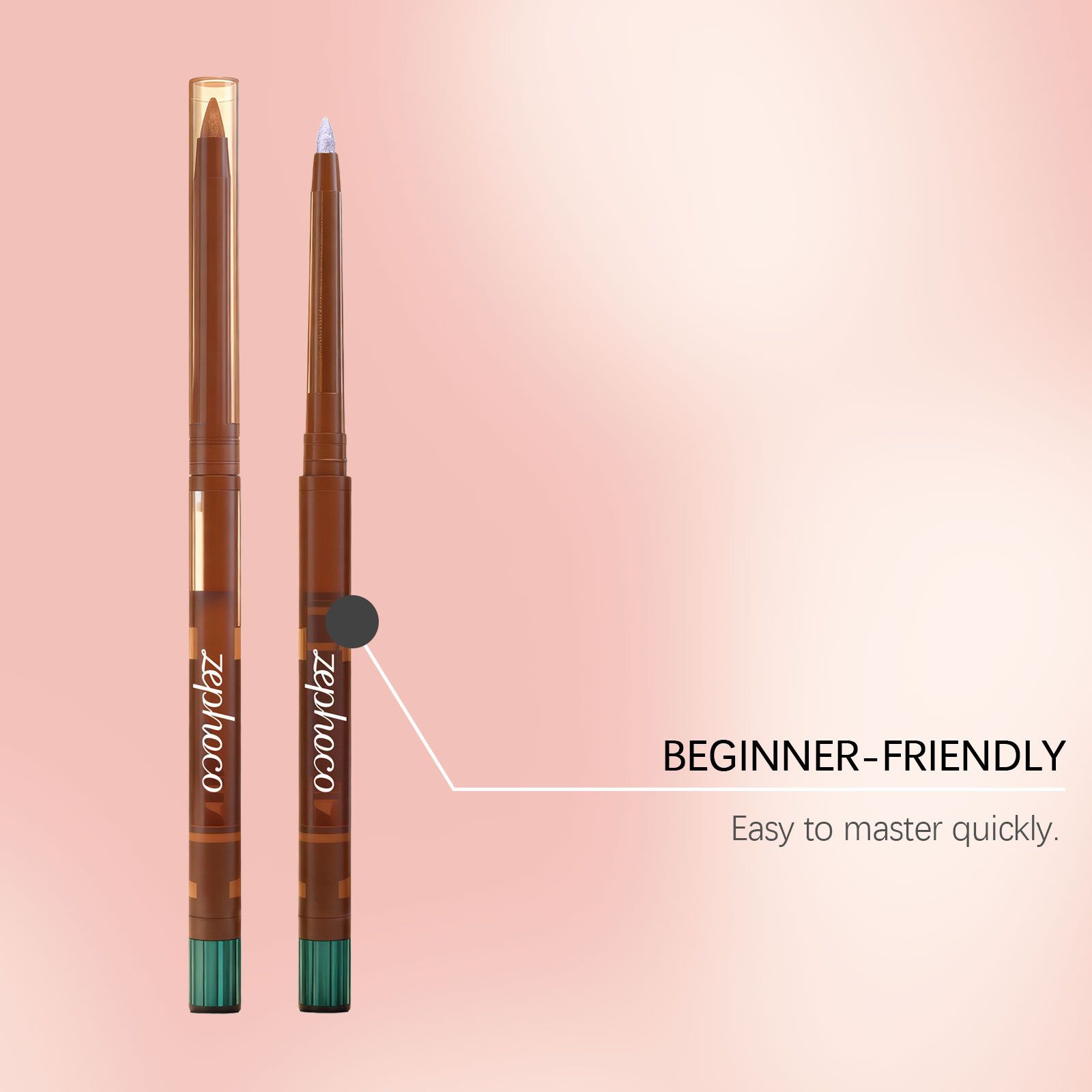 zephoco Radiant Eyeliner Gel Pen, Pearl Purple, Smooth and Easy to Use, Non-smudging, Natural Color Eyeliner Gel Pen view 2