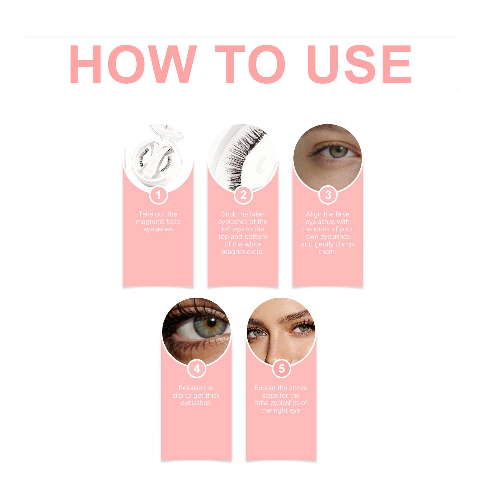 TORVIKX magnetic false eyelash set: natural, curly, fluffy, lightweight, convenient, not easy to fall off, fits the eyes well view 5