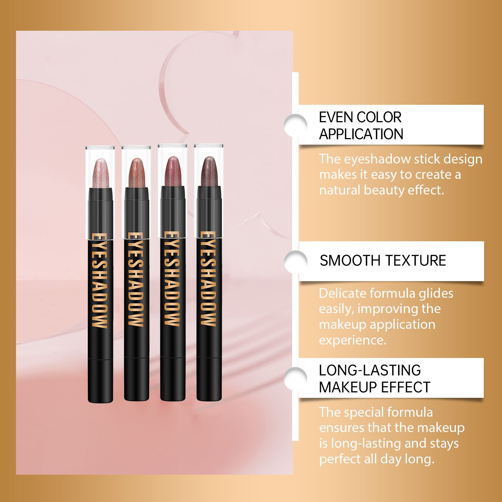 EELHOPE eye shadow stick, matte cream, long-lasting, color-enhancing, non-smudging, portable, easy to use, delicate eye shadow stick