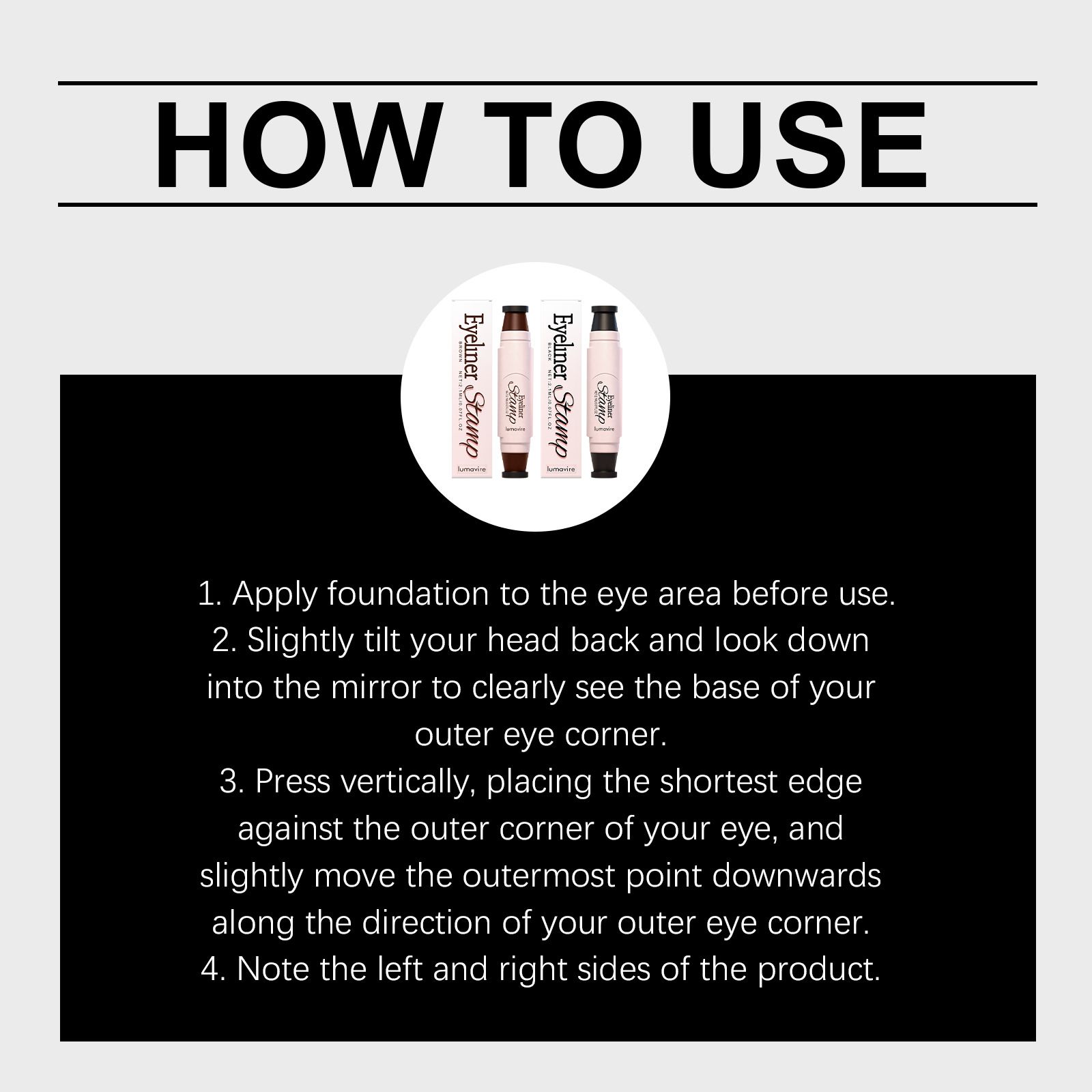 Lumavire waterproof eyeliner stamp pen, smooth and silky, draws naturally and colorfully, a versatile daily eye makeup tool view 6