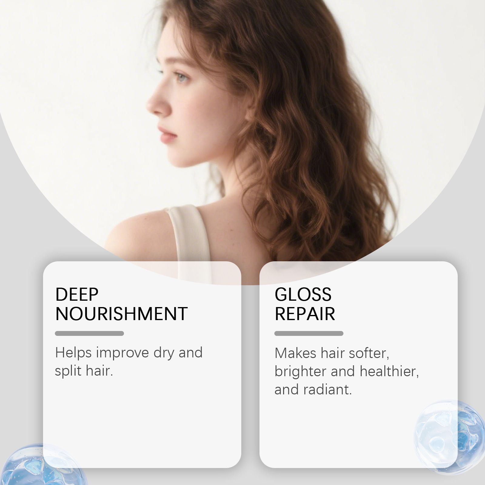 HOEGOA Hair Conditioner and Root Care Roll-on, Gentle Water-locking, Smooth, Shiny, and Refreshing, Care for Hair, Hair Conditioner Roll-on
